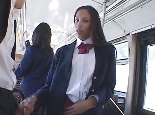 Sexy babe fucked in public train