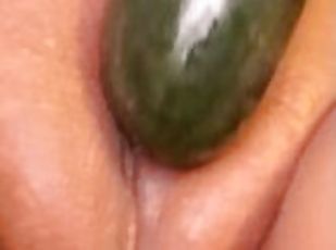 Rubbing My Pussy With Cucumber