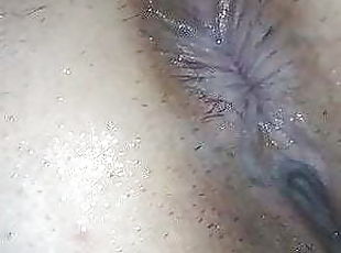 anal in bed close up