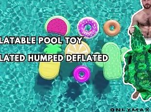 Inflatable pool toy inflate hump & deflate