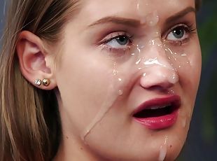 Hungarian Babe Tiffany Tatum Enjoys Hot Cum on Her Face