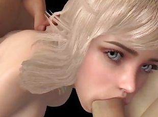 Blonde Chick Takes it from Both Ends  3D Porn