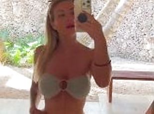 Gros nichons, Masturbation, Orgasme, Amateur, Française, Plage, Blonde, Coquine, Seins, Petite