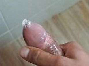 CUM in Condom with moaning and Dirty Talk