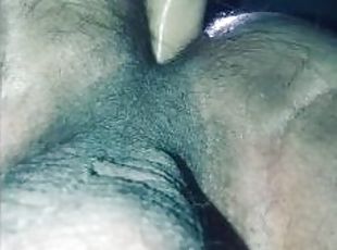 submissive chubby bottom boy fucking a dildo