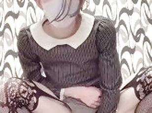 ????Japanese Crossdresser Play Dildo Masturbation????