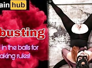 Ballbusting my Slave! Stomping Stamping Ball Kicking CBT Bondage BDSM Femdom Real Homemade Amateur