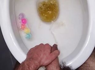 Massive piss right after massive cumshot (dirty talk)