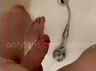 Spraying my hole with the showerhead and cumming HARD