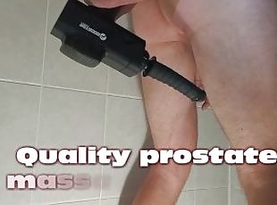 High-quality prostate self-massage at home. The dick is flowing!