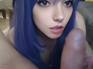 POV Cute teen egirl gives blowjob (full 6 min vid on my 0nlyfans)