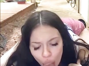 Onlyfans babe sucks bbc outdoors