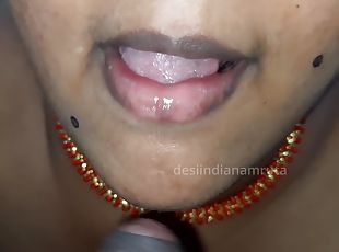 Indian Desi Cute Beautiful Caretaker Does Blowjob, Mastrubation & Cumshot For Her Owner