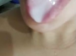 rumpe, amatør, blowjob, latina, creampie, svelging, cum, sperm, oral, fetisj