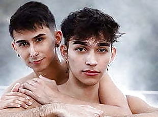 Twink dudes Kai Locks and Dylan Matthews are having sex