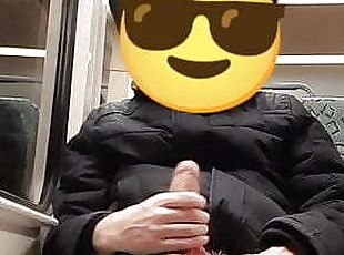 Wanking in the train