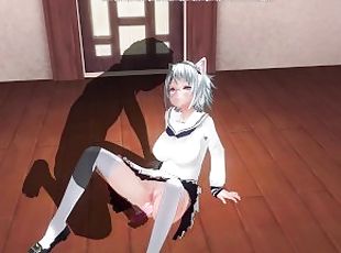 masturbavimasis, orgazmas, mokytojas, analinis, žaislas, hentai, miela-cute, 3d