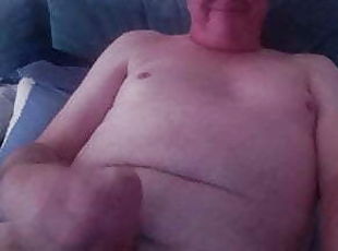 Grandpa cums on cam