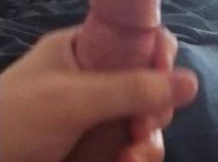 Young 21 Year Old Guy Moans Quietly While Teasing His Cock