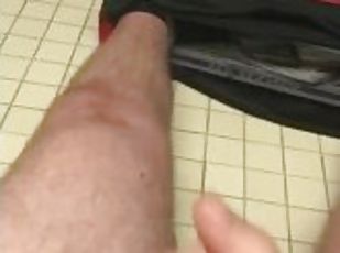 Cumming at work on the floor