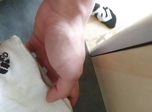 Teen cuming on friends socks