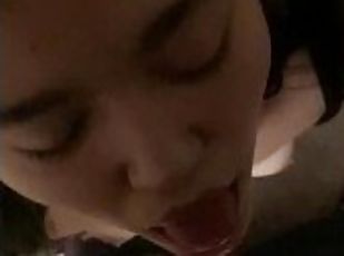 Mexican Girl Sucking My Dick and Taking Cum