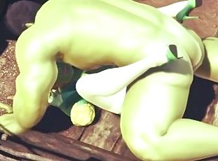 Princess Fiona get Rammed by Hulk