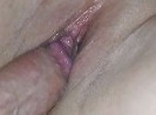 fitta-pussy, amatör, brudar, cumshot, hemmagjord, creampie, par, sprut, verklighet