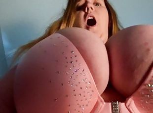 Domme Marie Rides you - POV CEI SPH - Three BBW Orgasms - 36D Bra Strip and WeVibe