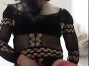 mastürbasyon-masturbation, travesti, anal, birdenbire, kadın-iç-çamaşırı, güzel, yapay-erkeklik-organı