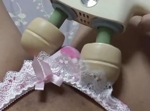 asia, mastubasi, cumshot-keluarnya-sperma, jepang, waria, sperma, seorang-diri, celana-dalam