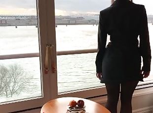 my private secretary sex meeting in front of the hotel window