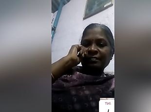 Today Exclusive -desi Aunty Shows Her Boobs To Lover On Video Call Part 2