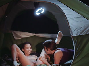 Alexis Fawx and Cecilia Lion hook up on camping trip