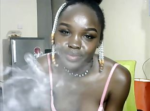 Dark Black African Amateur Porn Teenie Twerking naked on Cam