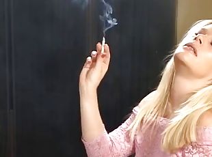 Charlotte smoking Gorgeous MILF with a fantastic nose exhales