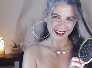 Super Granny shows her body on webcam