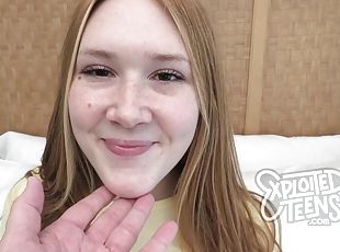 Cute pale redheaded teen stars in this POV porn