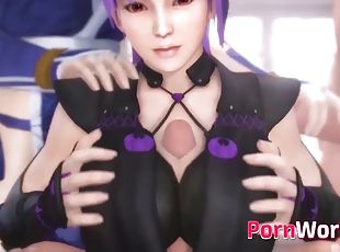 Video Games Girls with Huge Natural Boobs Gets Fucks and Creampied