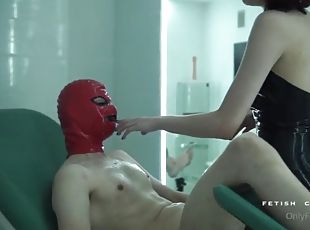 Mistress performs medical examination and fisting with two hands