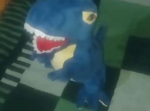 Appearance Plush toy Blue dinosaur t-rex