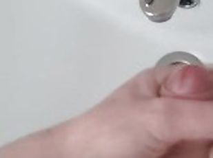 Quick masturbation at toilet