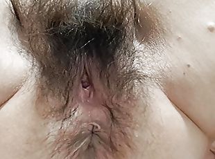 wife records her hairy pussy for her young lover