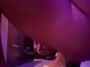 thick fat latino boi taking a big monster BBC dildo n cums