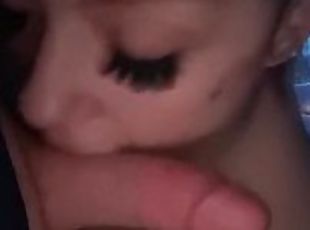 Sexy mulatto sucking dick and taking backshots