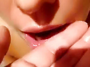 Close up BJ and hot cumshot