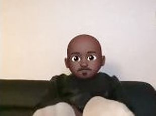 Black Memoji male feet in socks