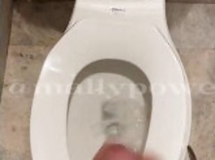 Busting quick nut in work bathroom stall