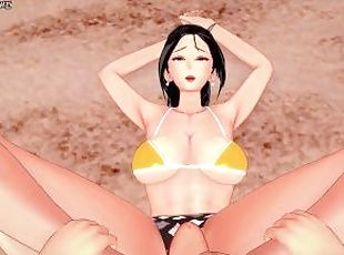 Lisa Lisa Gives You a Footjob At The Beach! JoJo's Bizarre Adventure Feet POV