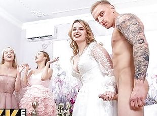 brud, russisk, babes, gangbang, knulling-fucking, firkant, bryllup